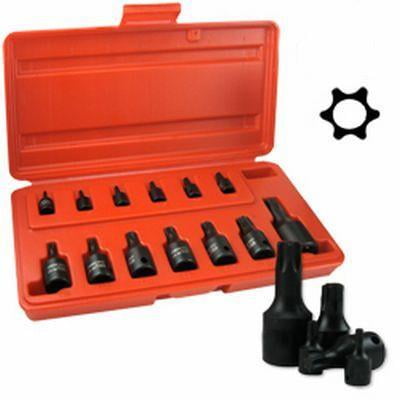NEIKO 10282B Security Torx Socket Bit Set 13 Piece 6 Point Heavy Duty Tamperproof Impact Grade Cr-Mo T10H to T60H NEIKO 10282B Security Torx Socket Bit Set 13 Piece 6 Point Heavy Duty Tamperproof Impact Grade Cr-Mo T10H to T60H